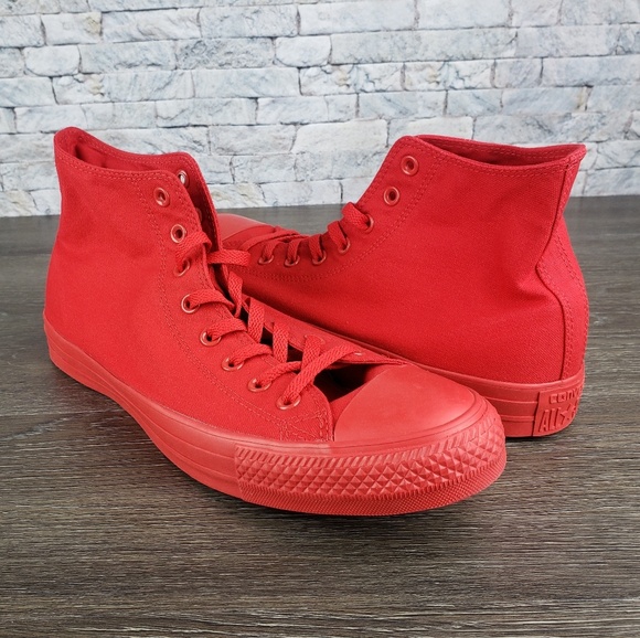 red monochrome converse